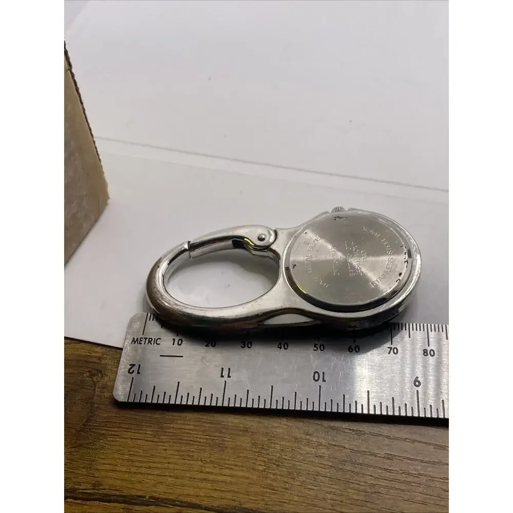 Mens Camping Clip Caribiner Watch Military Time New Battery